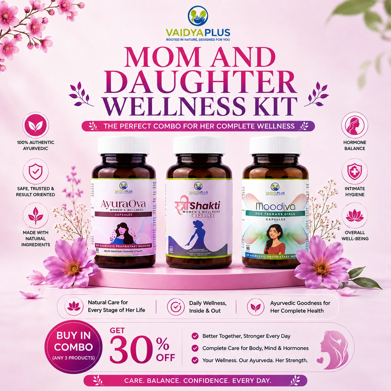 mom and daughter wellness kit